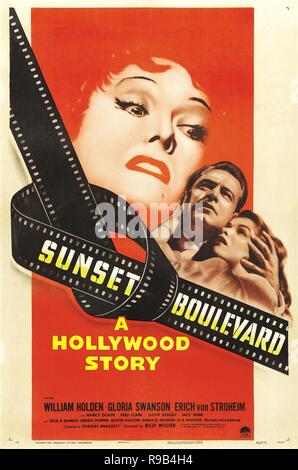 Pellicola originale titolo: Sunset Blvd.. Titolo inglese: Sunset Blvd.. Anno: 1950. Direttore: Billy Wilder. Credito: Paramount Pictures / Album Foto Stock