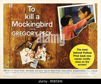 Pellicola originale titolo: PER UCCIDERE UN MOCKINGBIRD. Titolo inglese: PER UCCIDERE UN MOCKINGBIRD. Anno: 1962. Regista: robert Mulligan. Credito: Universal Pictures / Album Foto Stock