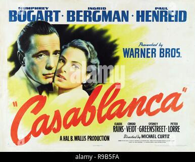 Pellicola originale titolo: Casablanca. Titolo inglese: Casablanca. Anno: 1942. Direttore: Michael Curtiz. Credito: WARNER BROTHERS / Album Foto Stock