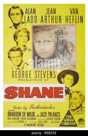 Pellicola originale titolo: Shane. Titolo inglese: Shane. Anno: 1953. Direttore: George Stevens. Credito: Paramount Pictures / Album Foto Stock