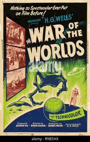 Pellicola originale titolo: LA GUERRA DEI MONDI. Titolo italiano: LA GUERRA DEI MONDI. Anno: 1953. Direttore: Byron Haskin. Credito: Paramount Pictures / Album Foto Stock