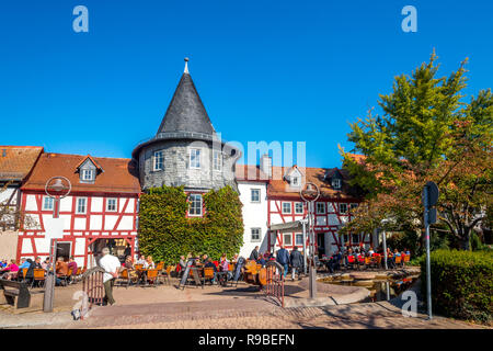 Parete della città, Hofheim am Taunus, Germania Foto Stock