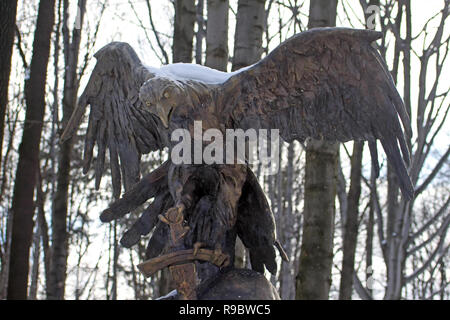 ZAKOPANE, Polonia - Gennaio 03, 2011: Monumento a Jozef Kurasia, tenente nell'esercito polacco sin dal 1939. Egli ha il soprannome di "Orzeł' (Aquila) Foto Stock