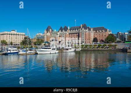 Canada, British Columbia, Victoria Inner Harbour, Fairmont Empress Hotel Foto Stock