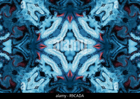 Inverno fantasy sfondo astratto. Caleidoscopica ornamento geometrico. Poligonale decorativi mosaico. Foto Stock
