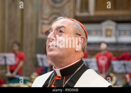 Roma, Italia. Xxi Dec, 2018. Il Cardinale Vicario di Roma, Angelo de Donatis Credito: Matteo Nardone/Pacific Press/Alamy Live News Foto Stock