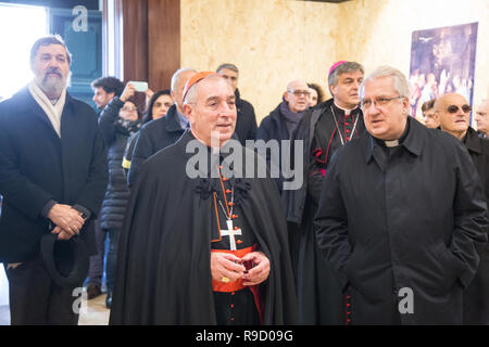 Roma, Italia. Xxi Dec, 2018. Il Cardinale Vicario di Roma, Angelo de Donatis Credito: Matteo Nardone/Pacific Press/Alamy Live News Foto Stock