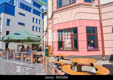 Mosca, Russia - circa agosto, 2018: ristorante McDonald's edificio a Mosca. Foto Stock