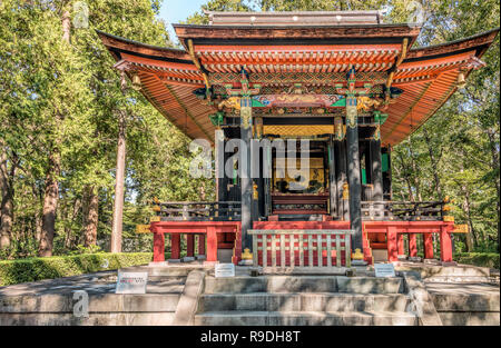 Jisho-In Mausoleo (Otama-Ya), Edo Tokyo Open Air Architectural Museum, Tokyo, Giappone Foto Stock