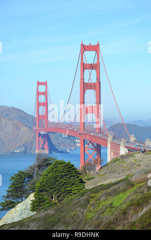 Golden Gate Bridge in San-Francisco, California Foto Stock