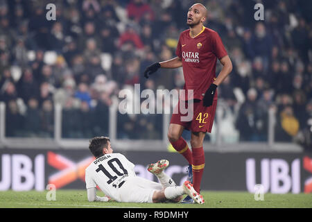 Foto LaPresse - Fabio Ferrari 22 Dicembre 2018 Torino, Italia Sport Calcio Juventus FC vs AS Roma - Campionato di calcio di Serie A TIM 2018/2019 - Allianz Stadium. Nella foto:Dybala Paulo Exequiel (Juventus F.C.); Foto LaPresse - Fabio Ferrari Dicembre 22, 2018 torino, Italia sport soccer Juventus FC vs AS Roma - Italian Football Championship League A TIM 2018/2019 - Allianz Stadium. Nel pic:Dybala Paulo Exequiel (Juventus F.C.); Foto Stock