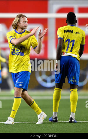 Sint Truiden, Belgio. 22 Dic, 2018. SINT TRUIDEN, Belgio - 22 dicembre : Roman Bezus centrocampista di Sint-Truiden durante la Jupiler Pro League Match Day 20 tra STVV e KV Kortrijk su dicembre 22, 2018 in Sint Truiden, Belgio . ( Foto da Johan Eyckens/Isosport) Credito: Pro scatti/Alamy Live News Foto Stock