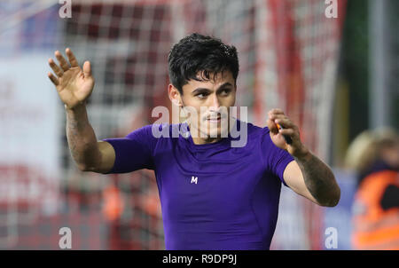 Mouscron, Belgio. 22 Dic, 2018. MOUSCRON, Belgio - 22 dicembre : Andy Najar di Anderlecht durante la Jupiler Pro League Match Day 20 tra Royal Excel Mouscron e RSC Anderlecht sul dicembre 22, 2018 a Mouscron, Belgio. (Foto di Vincent Van Doornick/Isosport) Credito: Pro scatti/Alamy Live News Foto Stock