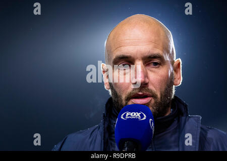 BREDA, Paesi Bassi. 22 Dic, 2018. Calcio, NAC Verleghstadium ratto, olandese eredivisie, stagione 2018/2019, NAC coach Mitchell van der Gaag, durante la partita NAC - Heerenveen, Credito: Pro scatti/Alamy Live News Foto Stock