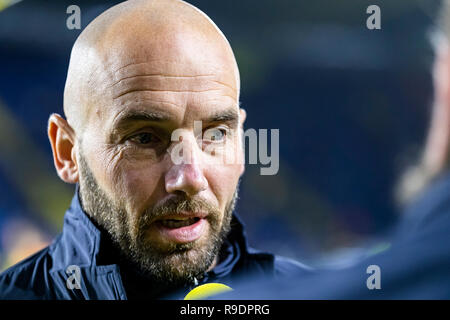 BREDA, Paesi Bassi. 22 Dic, 2018. Calcio, NAC Verleghstadium ratto, olandese eredivisie, stagione 2018/2019, NAC coach Mitchell van der Gaag, durante la partita NAC - Heerenveen, Credito: Pro scatti/Alamy Live News Foto Stock