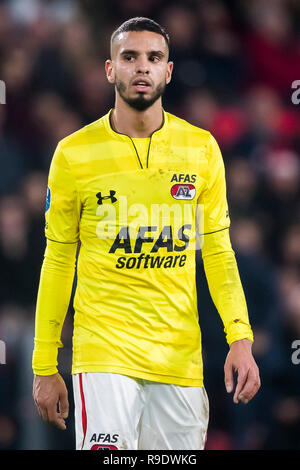 Eindhoven, Paesi Bassi. 22 Dic, 2018. EINDHOVEN, PSV - AZ 3-1, 22-12-2018, calcio Eredivisie olandese Stagione 2018 - 2019, Philips Stadium, AZ player Adam Maher Credito: Pro scatti/Alamy Live News Foto Stock
