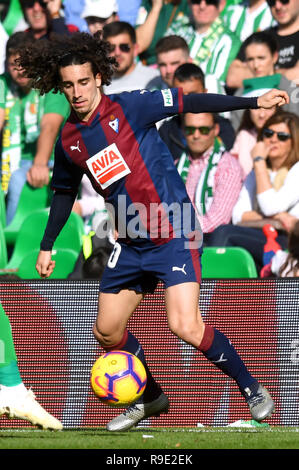 SEVILLA, 22-12-2018. Primera Division campionato spagnolo. LaLiga. Estadio Benito Villamarin. Marc Cucurella (Eibar) durante il gioco Real Betis - Eibar. Foto Stock