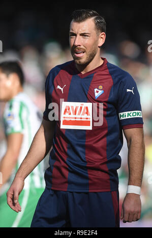 SEVILLA, 22-12-2018. Primera Division campionato spagnolo. LaLiga. Estadio Benito Villamarin. Sergi arricchire (Eibar) durante il gioco Real Betis - Eibar. Foto Stock