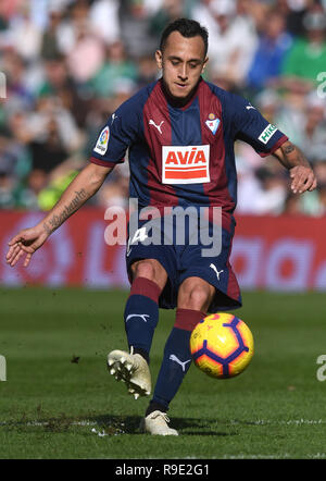 SEVILLA, 22-12-2018. Primera Division campionato spagnolo. LaLiga. Estadio Benito Villamarin. Fabián Orellana (Eibar) durante il gioco Real Betis - Eibar. Foto Stock