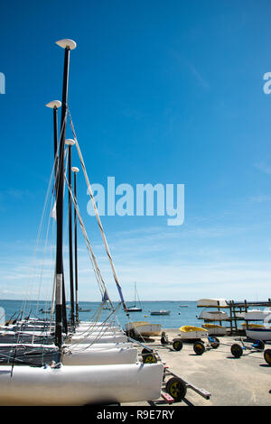 Baia di Arcachon (Francia), il club nautico di Claouey, vicino il Cap Ferret Foto Stock