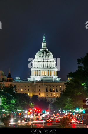 Pennsylvania Avenue al Campidoglio di Washington DC, Stati Uniti d'America Foto Stock