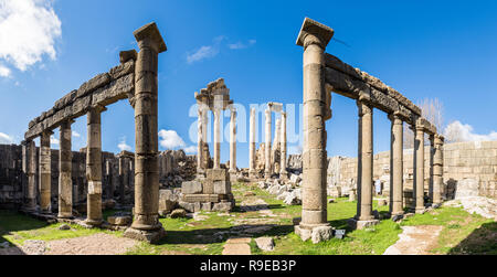 Tempio di Adone, rovine romane, Faqra, Libano Foto Stock