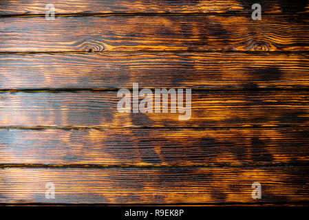 Texture di legno. Scheda marrone sfondo, sfondo naturale delle schede marrone stretto e largo Foto Stock