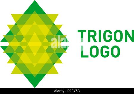 Triangolo icona logo. Illustrazione Vettoriale