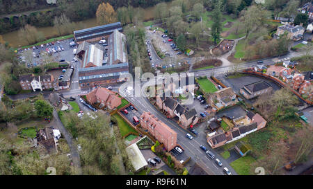 Vista aerea di Coalbrookdale nello Shropshire Gran Bretagna Regno Unito Foto Stock