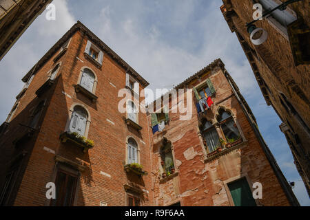 Venezia tipiche di windows e architettura Foto Stock