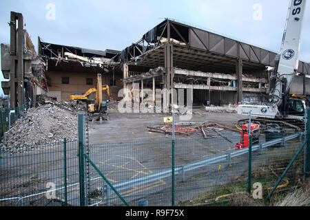 Il vecchio Imperial marchi di fabbrica di sigarette a Nottingham in fase di demolizione Foto Stock