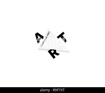 Triangolo logo design. Arte vettoriale logo traingle modello. Logo di arte Foto Stock