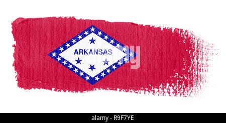 Spazzolata bandiera Arkansas Foto Stock