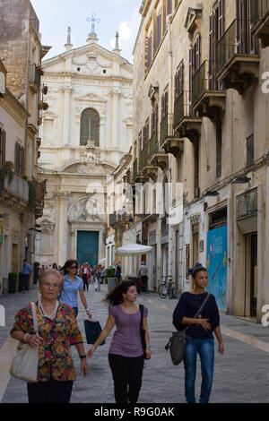 Corso Vittorio Emanuele II, Lecce, Puglia, Italia Foto Stock