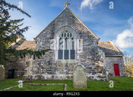 San Michele e Tutti gli Angeli Chiesa, Steeple, vicino Warhead, Dorset, Regno Unito Foto Stock