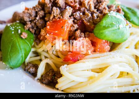 Spaghetti alla Bolognese Italia Foto Stock