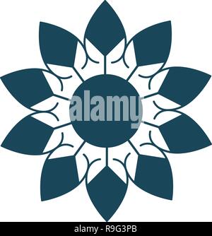 Vector biologici e naturali emblema e logo design template, concetto di ecologia, cerchio realizzati con foglie. illustrazione vettoriale isolati su sfondo bianco Illustrazione Vettoriale