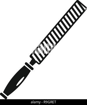 Raspa icona file. Illustrazione semplice della raspa file icona vettoriali per il web design isolato su sfondo bianco Illustrazione Vettoriale