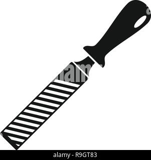 La raspa lo strumento file icona. Illustrazione semplice della raspa lo strumento file icona vettoriali per il web design isolato su sfondo bianco Illustrazione Vettoriale