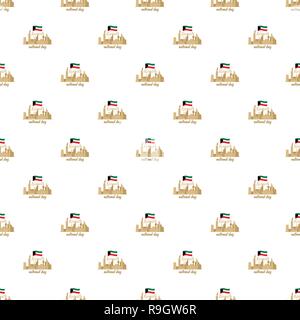 National Kuwait giorno dello sfondo. Illustrazione piatto nazionale del Kuwait giorno sfondo vettoriali per il web design Illustrazione Vettoriale
