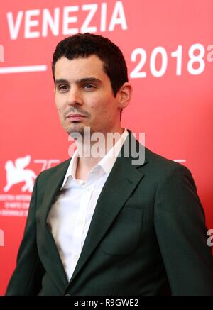 Venezia, Italia - 29 AGO 2018: Damien Chazelle assiste il 'primo uomo' photocall al settantacinquesimo Venice International Film Festival (Ph: Mickael Chavet) Foto Stock