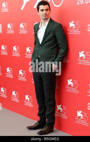 Venezia, Italia - 29 AGO 2018: Damien Chazelle assiste il 'primo uomo' photocall al settantacinquesimo Venice International Film Festival (Ph: Mickael Chavet) Foto Stock