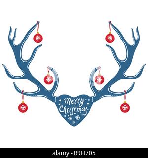 Natale renne palchi Illustrazione Vettoriale