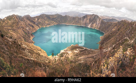 Laguna de Quilotoa en Ecuador Foto Stock