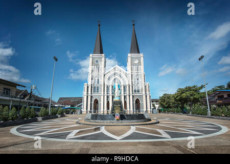 Cattedrale dell'Immacolata Concezione, la maggior rispetto dei popoli cattolici nella parte orientale della Thailandia. Chanthaburi, Thailandia. 8/11/14. Foto Stock