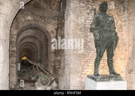 Museo di artiglieria, Castello Gjirokasta Albania Foto Stock