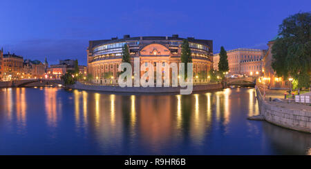 Riksdagshuset a Stoccolma, Svezia Foto Stock