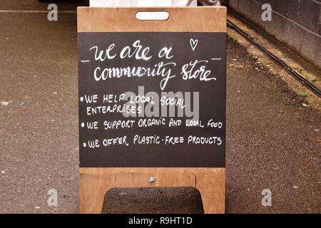 Mercato bulk a Hackney, a est di Londra è un rifiuti zero, nessun supermercato in plastica. Foto Stock
