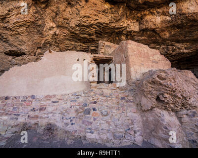 Il Salado rovine indiano, tonto monumento nazionale vicino al serbatoio di Roosevelt, Arizona Highway 188 nord del globo, Arizona. Foto Stock