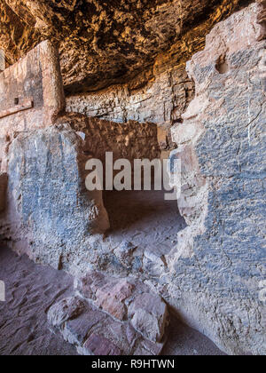 Il Salado rovine indiano, tonto monumento nazionale vicino al serbatoio di Roosevelt, Arizona Highway 188 nord del globo, Arizona. Foto Stock